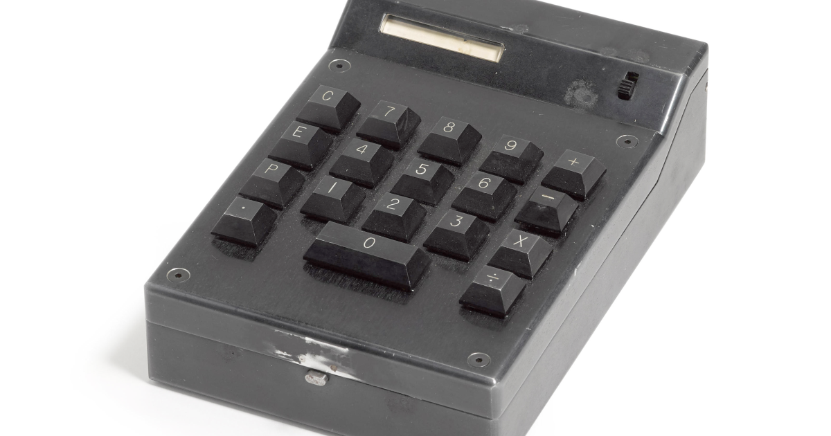 First Calculation Tool First handheld calculator headlines auction of mathematical treasures