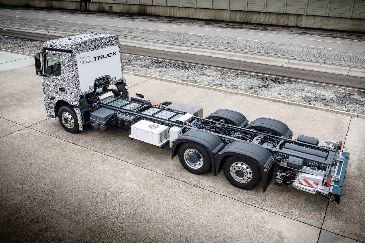 Mercedes says the range is enough for a typical urban daily delivery tour