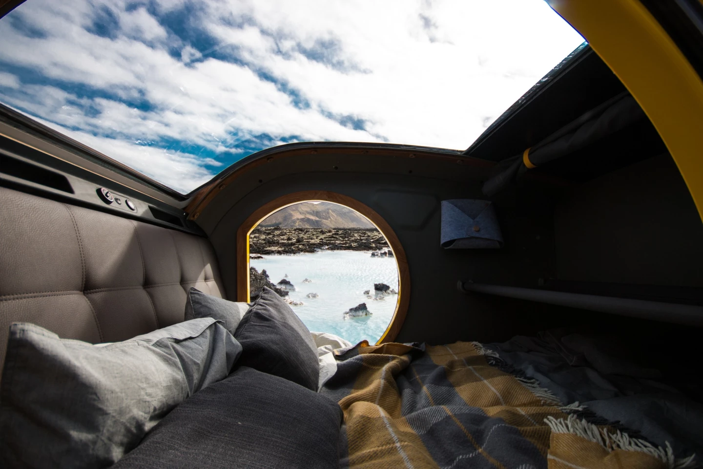 Getting a feel for the potential of the skylight and those big, round doors