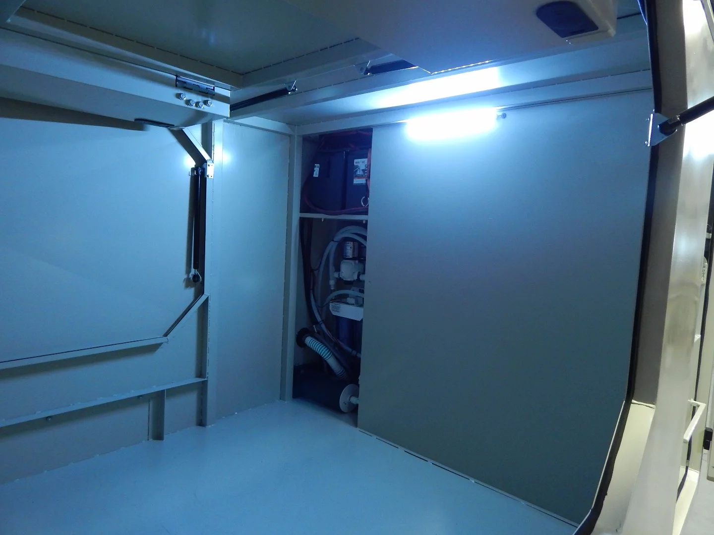 The power package includes interior LED lighting