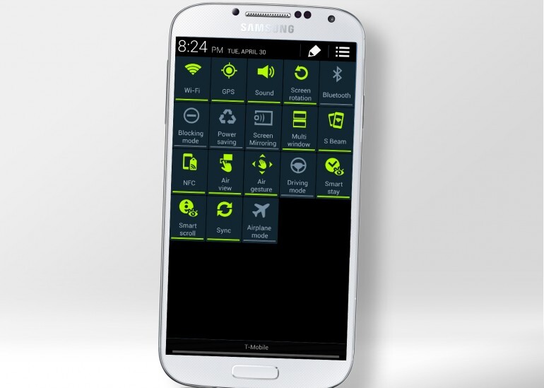 The Galaxy S4 is packed with custom software features