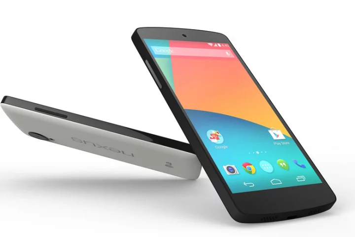 The Nexus 5 comes in black or white with 16 or 32 GB