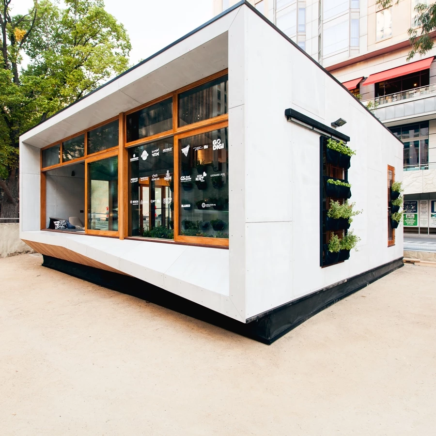 The Archiblox Archi+ Carbon Positive House covers an area of 53 sq m (570 sq ft)