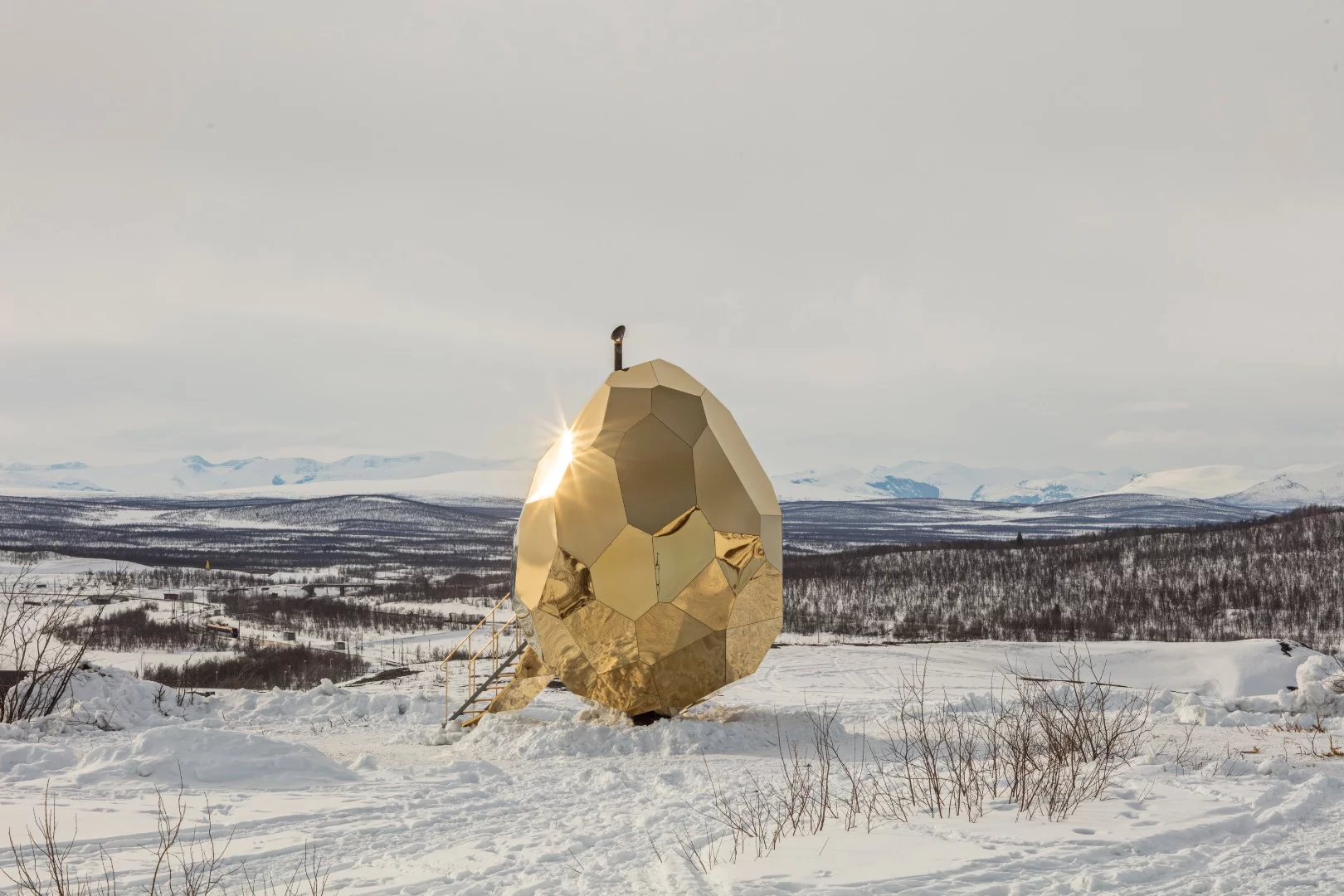 The Solar Egg was designed by Swedish artistic duo Studio Bigert & Bergström