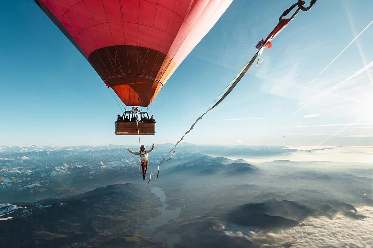 Julien Roux's highlining feat surpasses the previous record by a whopping 5,758 ft further above the ground