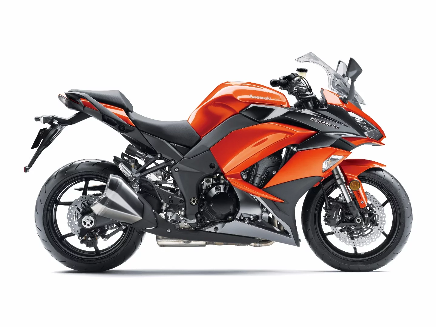 The 2017 Kawasaki Z1000SX in Candy Burnt Orange/Metallic Carbon Grey color