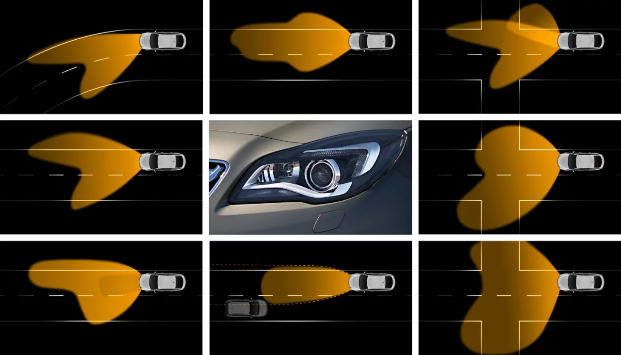 Vauxhall/Opel's AFL+ lights adapt to different driving situations, road and weather conditions