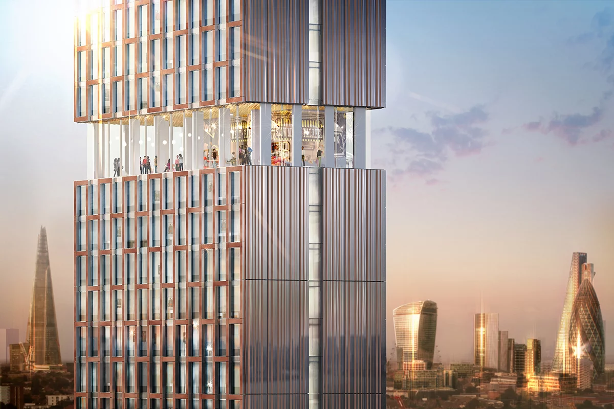 The Collective Stratford will have a public restaurant with pop up stalls toward the top of the building