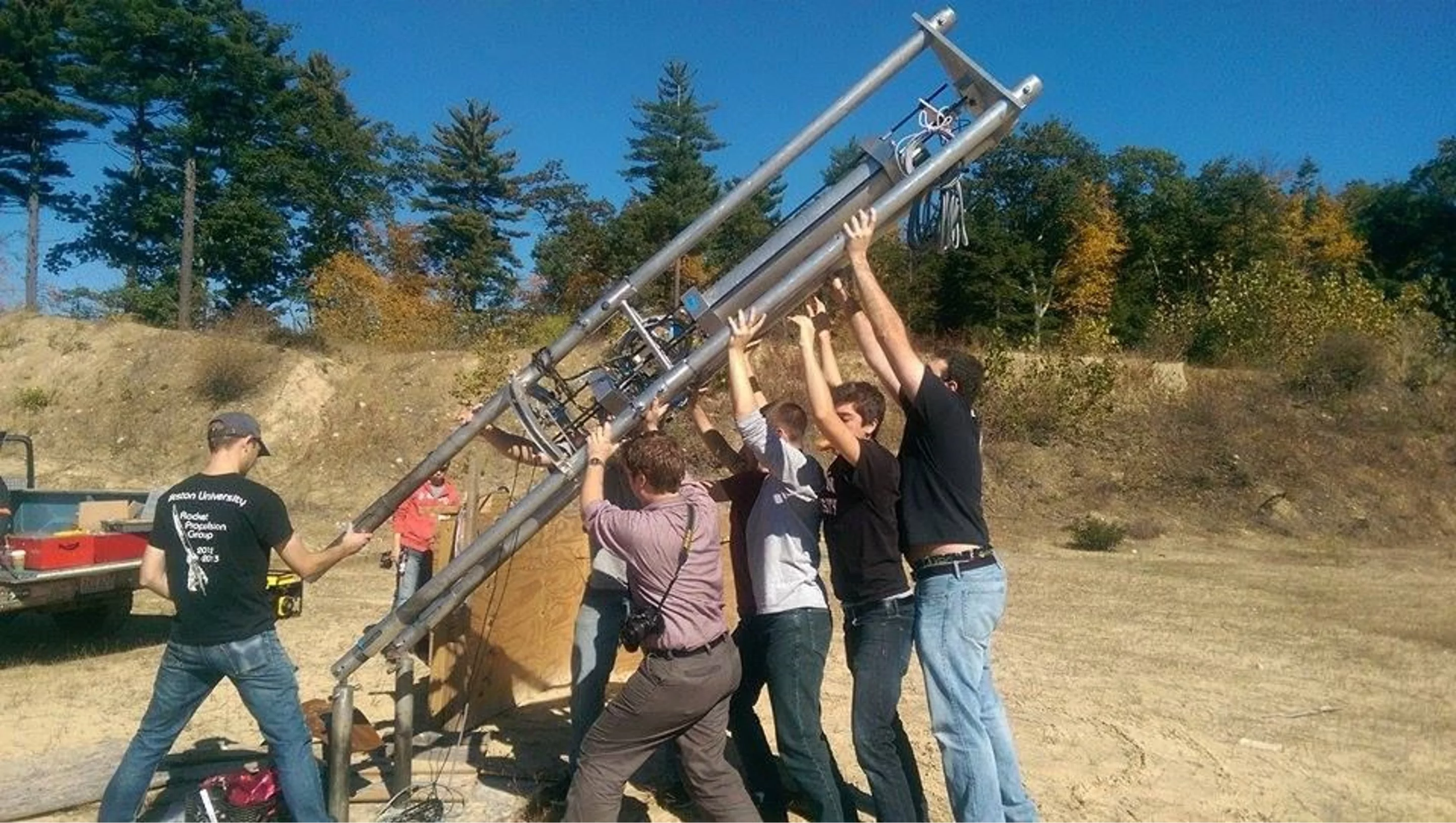 Erecting the Mk IIb test tower