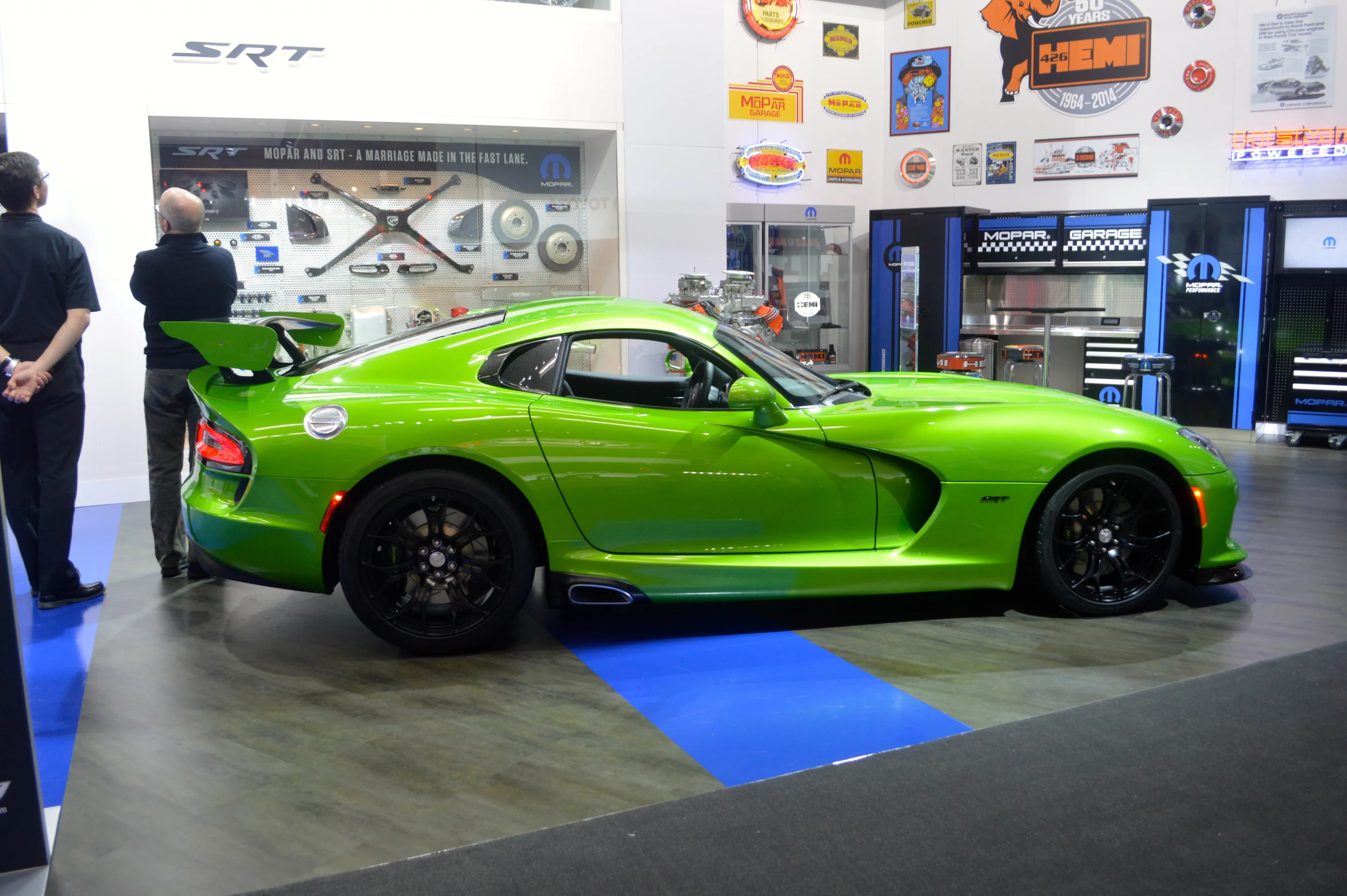 SRT shows the Viper painted in the new "Stryker Green"