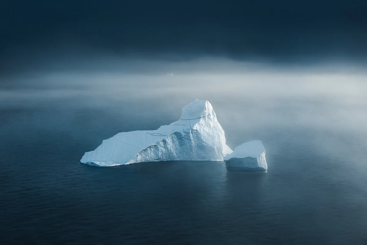 These incredible iceberg images investigate Tom Hegen's fascination with the shapes, texture and appearance of broken off ice masses from the Arctic Ice Sheet