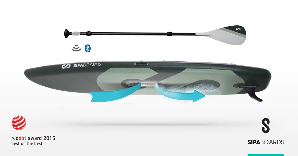 The carbon fiber paddle includes wireless controls that will cut out the motor if you fall off holding it