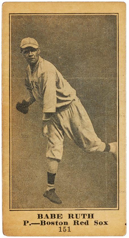 1916 (M101-4) Babe Ruth blank back card
