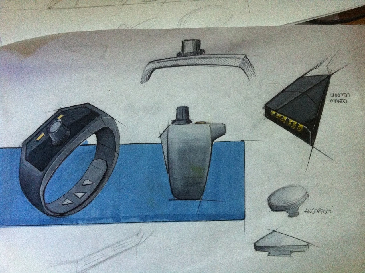 Design sketch during the development of the T8 MIDI controller