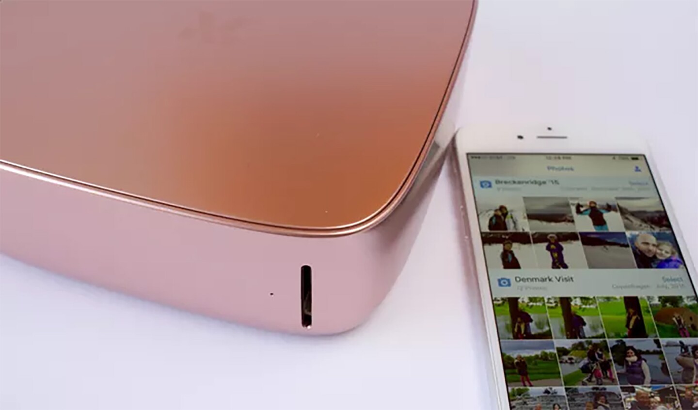 An SD card slot, located on the front of Monument, makes importing from non-wireless sources (e.g. digital cameras) more efficient