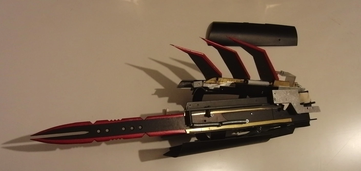 The Batman gauntlet, with its underside cover removed