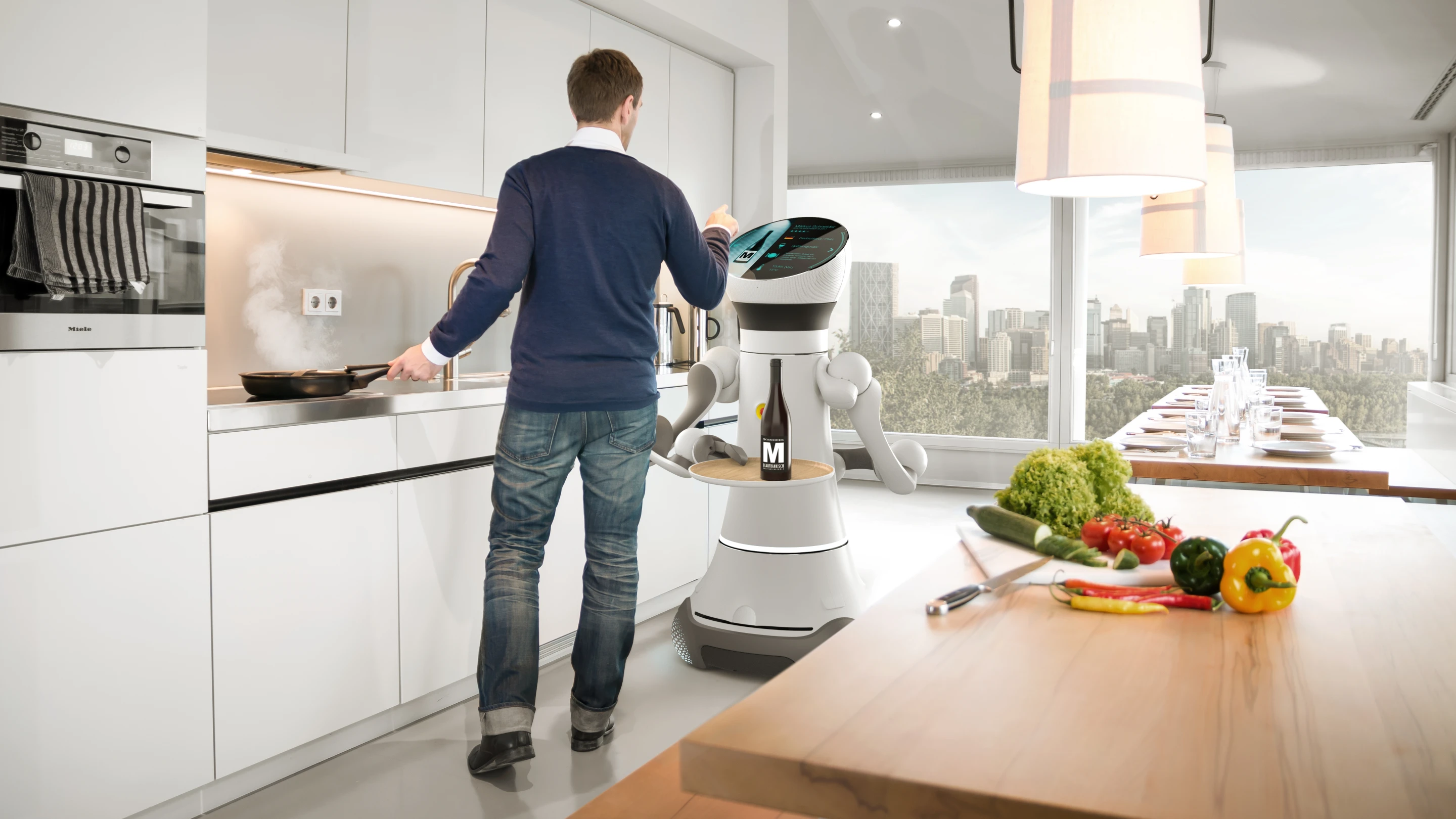 The touchscreen helps the robot be more much more flexible than previous iterations