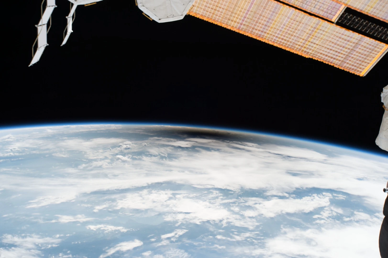 The 2017 solar eclipse as seen from space