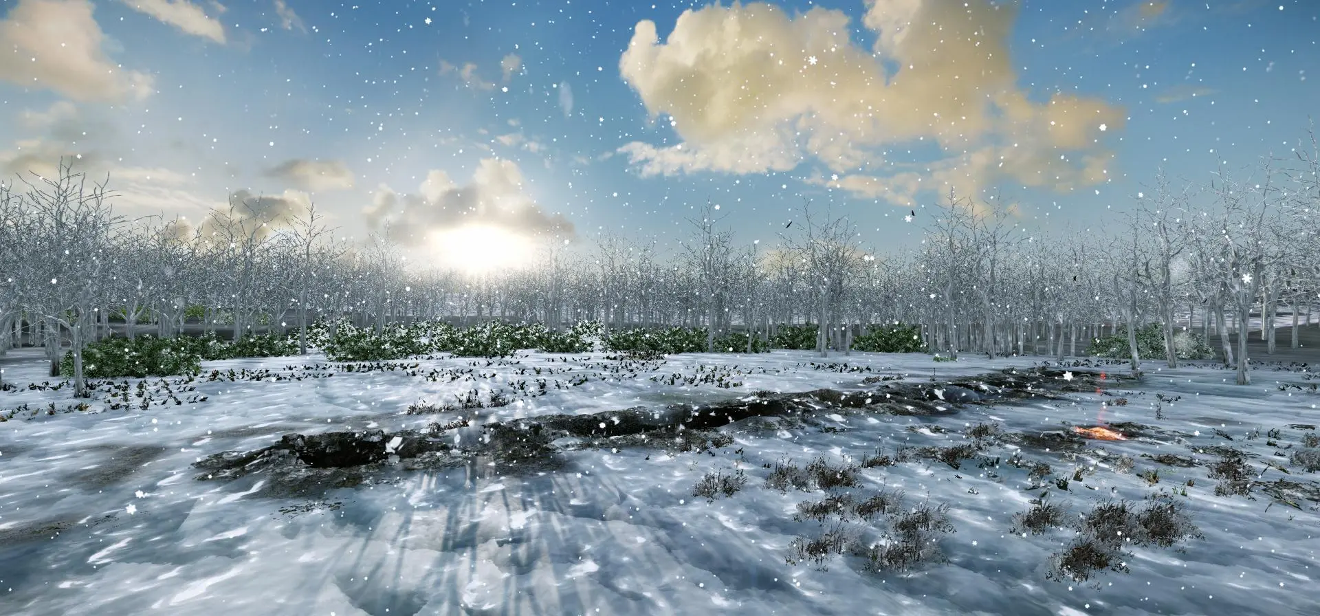 An artist's impression of Warren Field as it may have looked at the time the calendar was being used by hunter gatherers