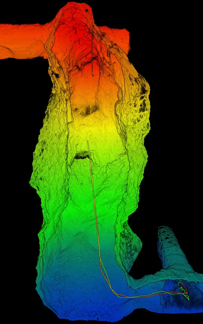 The Hovermap drone technology generates 3D maps of subterranean environments