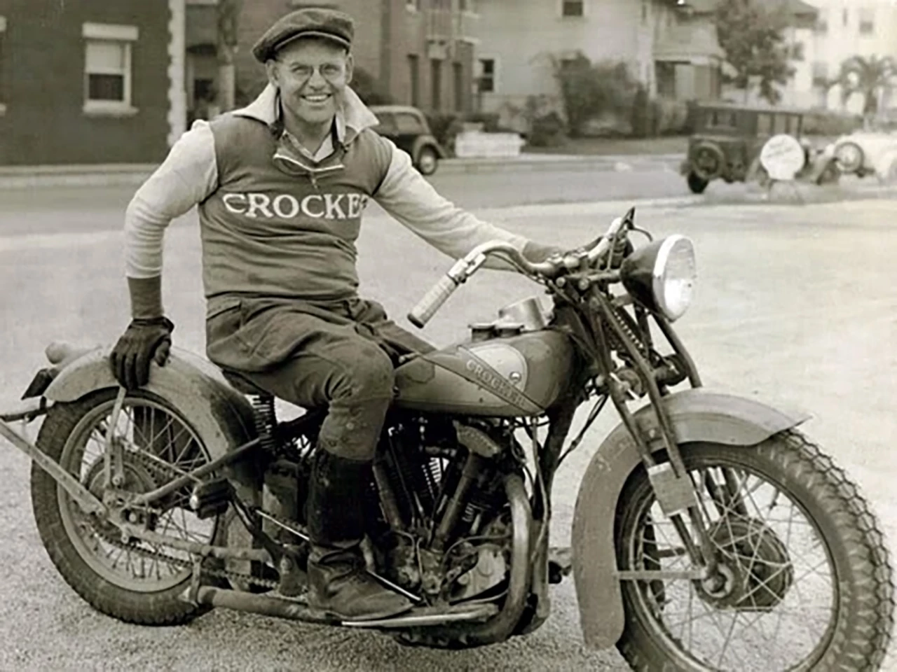 Albert Crocker and Paul Bigsby (pictured) collaborated on the original Crocker speedway bikes, then the Crocker v-twins and when WW2 intervened and production ceased, Crocker went into the fledgling aerospace industry while Bigsby invented the electric guitar. Our listing of the world's most valuable guitars contains dozens of guitars with Bigsby's tremelo arm fitted.