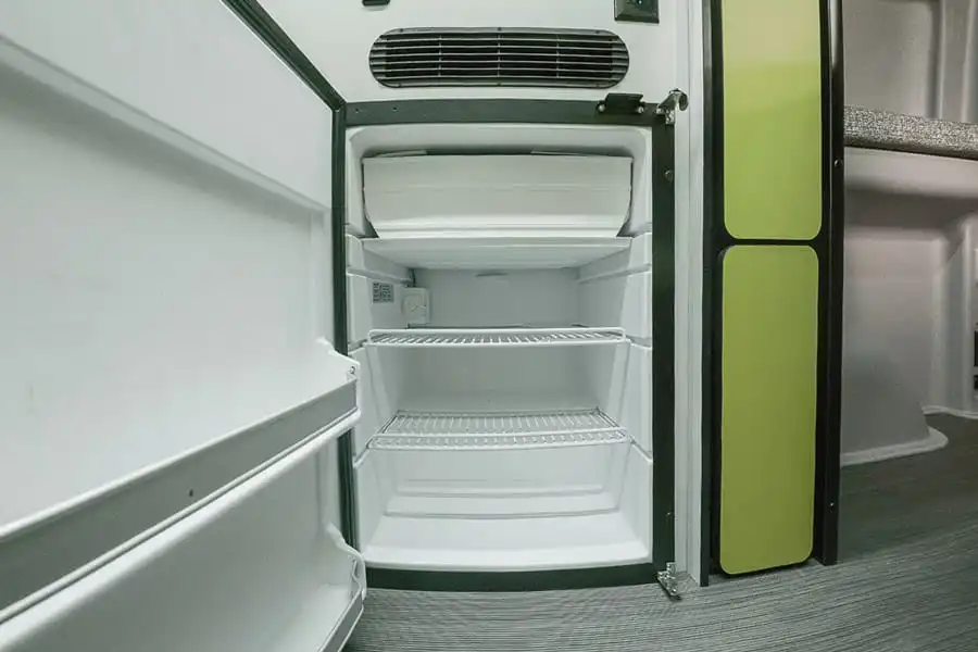 The compressor fridge/freezer runs off electricity