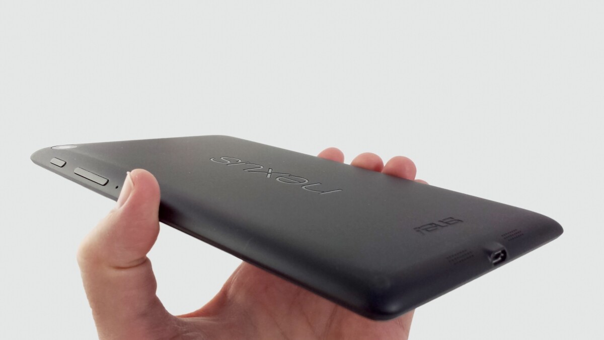 The Nexus 7 has a matte plastic finish