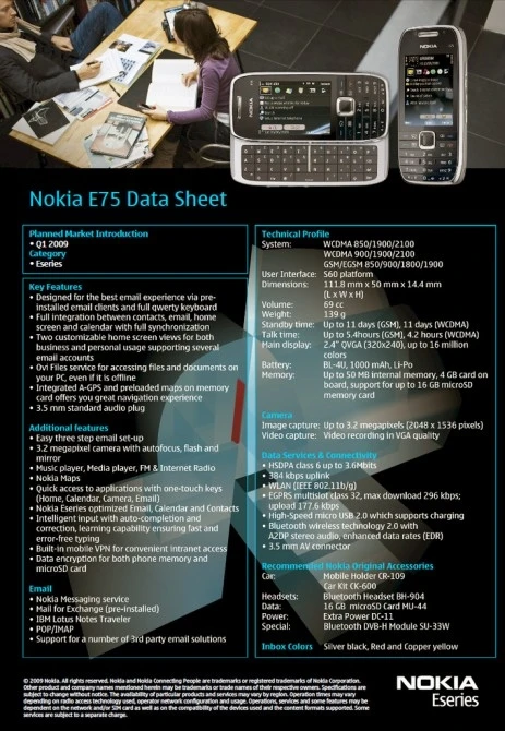 The Nokia E75