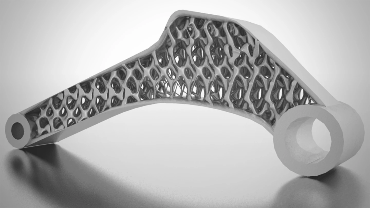 Lightweight load bearing lever using generative design