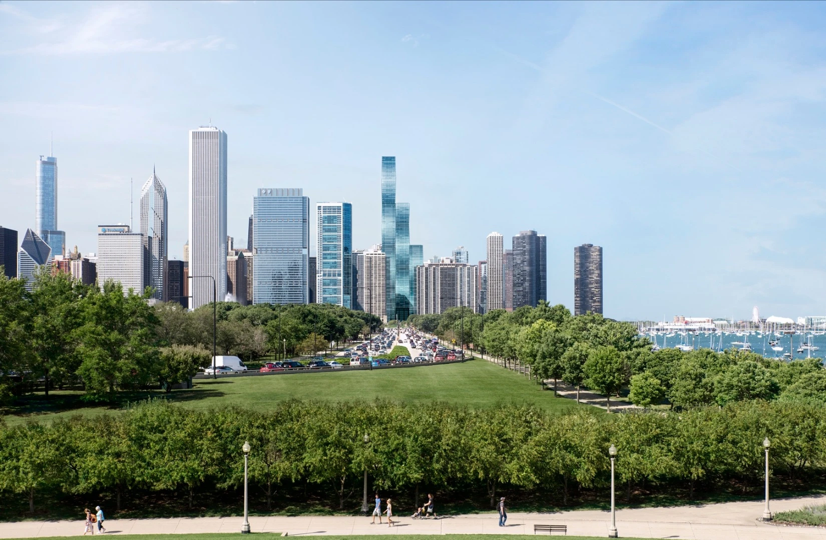 The Vista Tower will be finished in a graduated range of blue colors