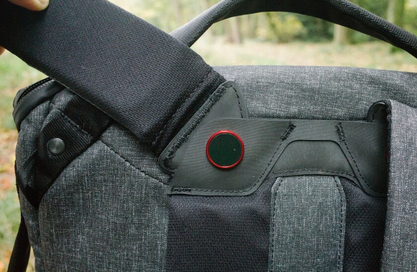 The pivoting shoulder straps on the Peak Design Everyday Backpack make it comfortable to wear