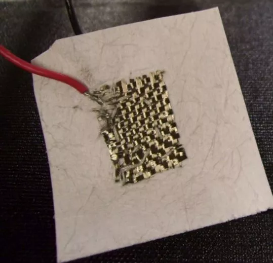 Scientists have applied conductive nanocoatings to textiles, which could pave the way for electronic devices made from fabric or paper (Image: Jesse Jur)