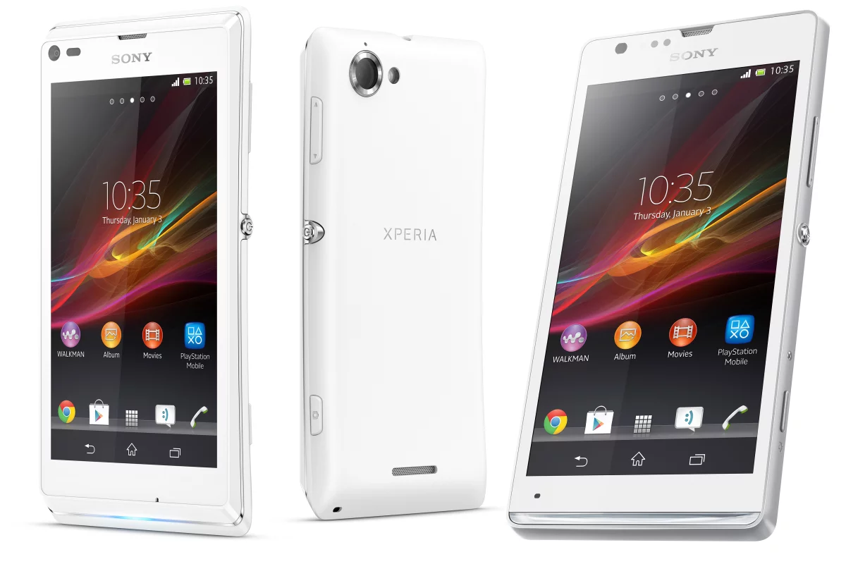 The Xperia L (left) and SP (right)