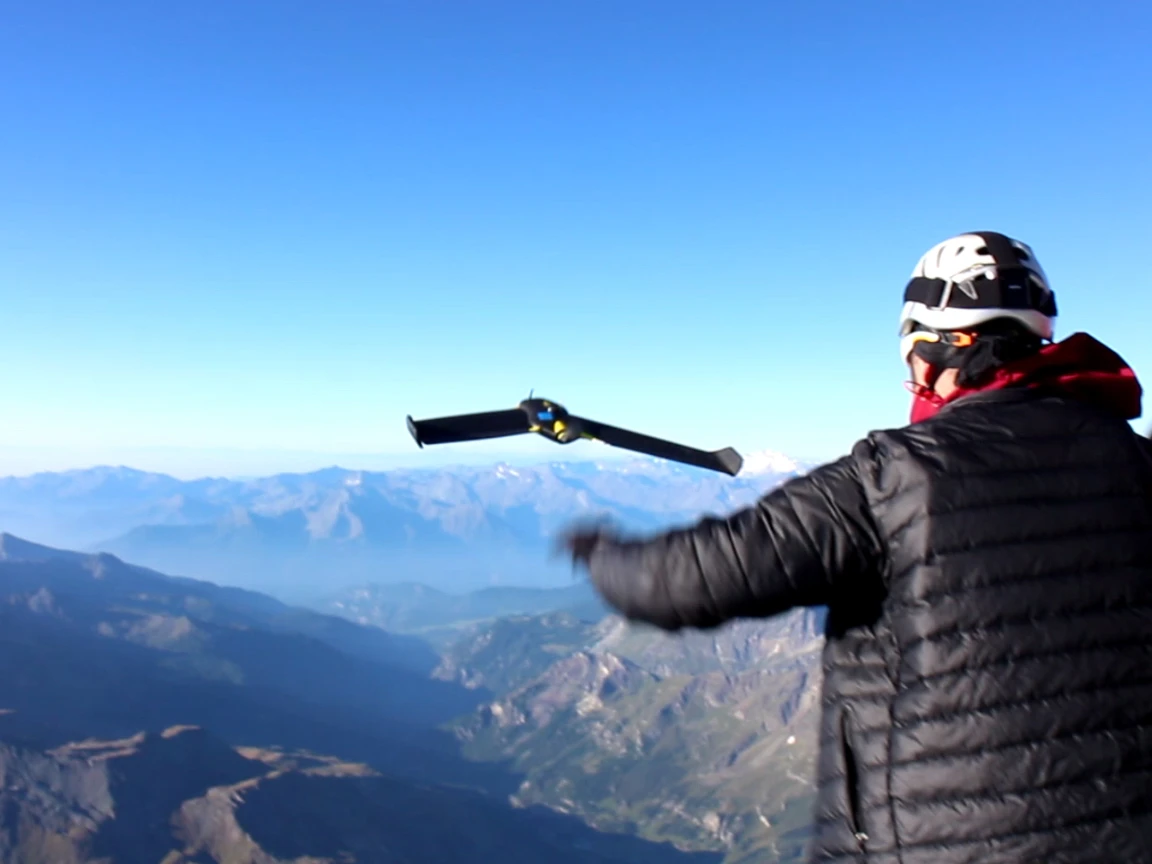 Successful launch of the eBee drone over the Matterhorn
