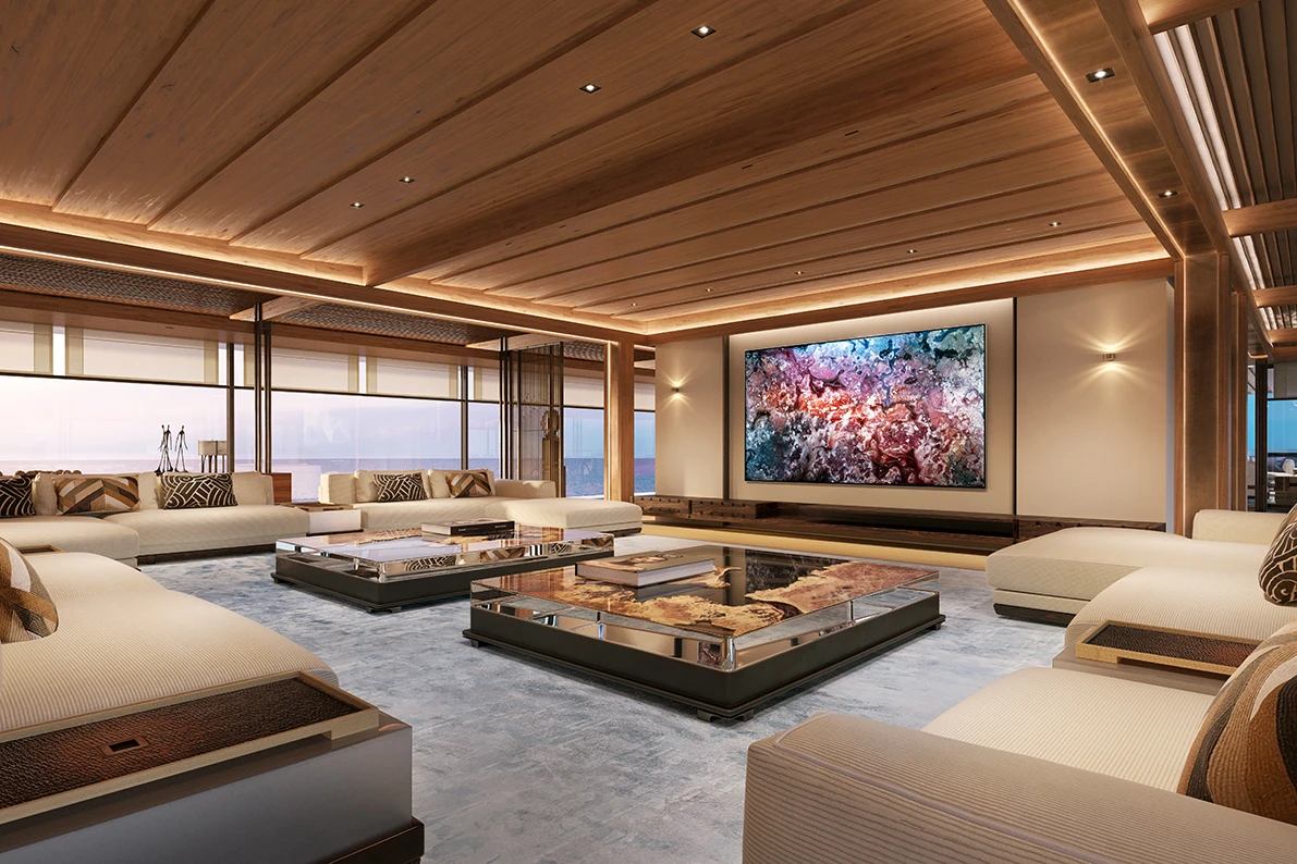 Gorgeous interior lounge and entertaining zone