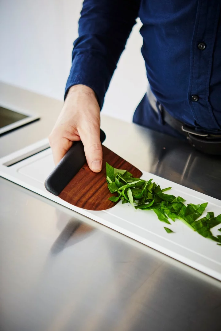 Despite its unconventional blade, its creators claim the wooden Knife can cut through vegetables with ease
