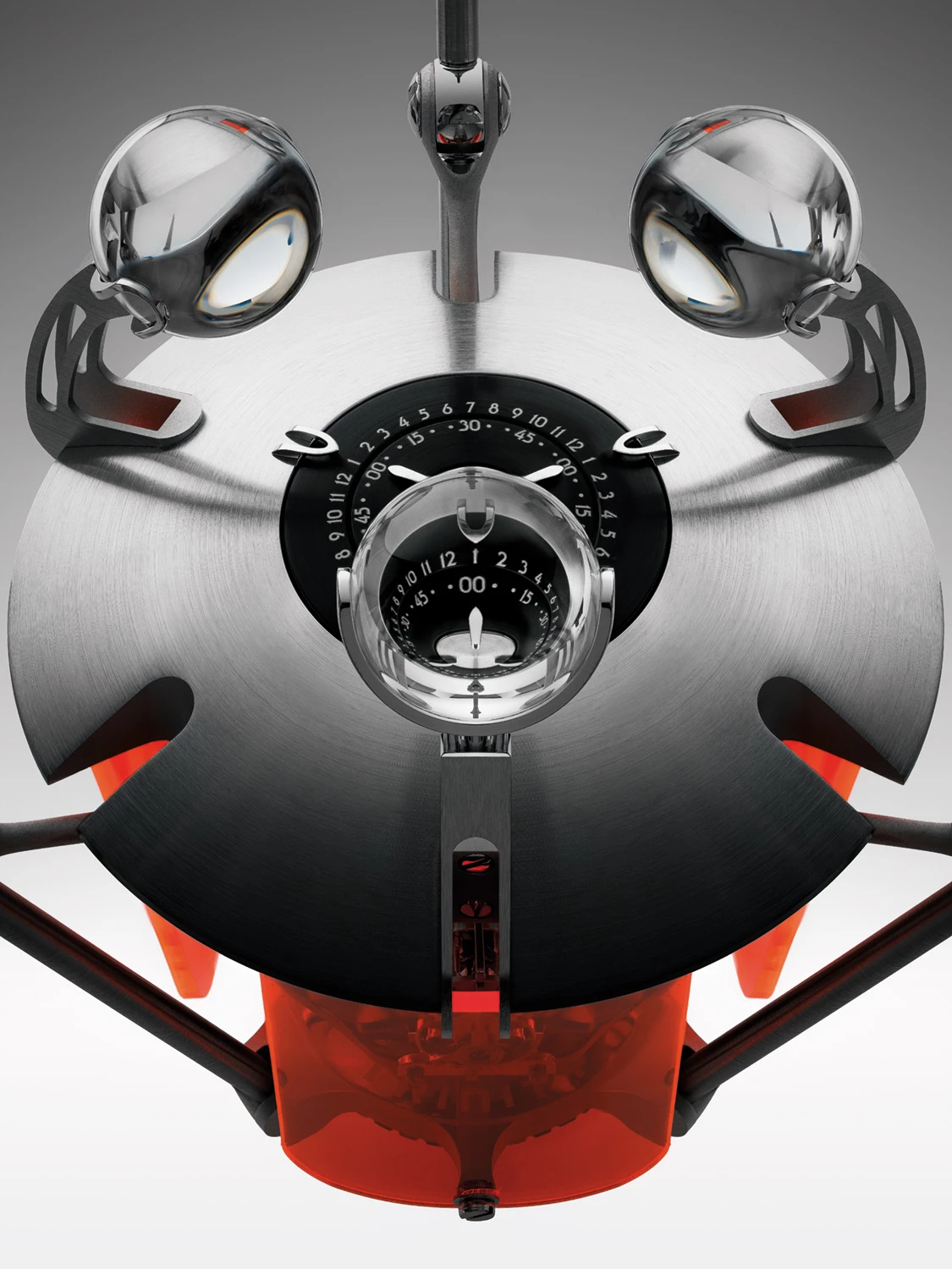 Top view of Trinity in red