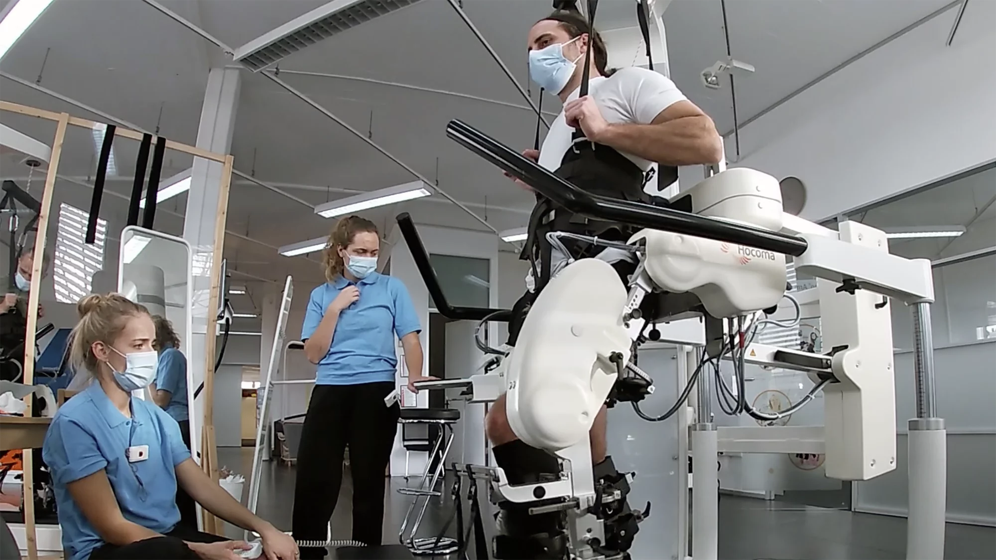 Spinal stimulation synced with rehabilitation robotics allows paralysed people to move