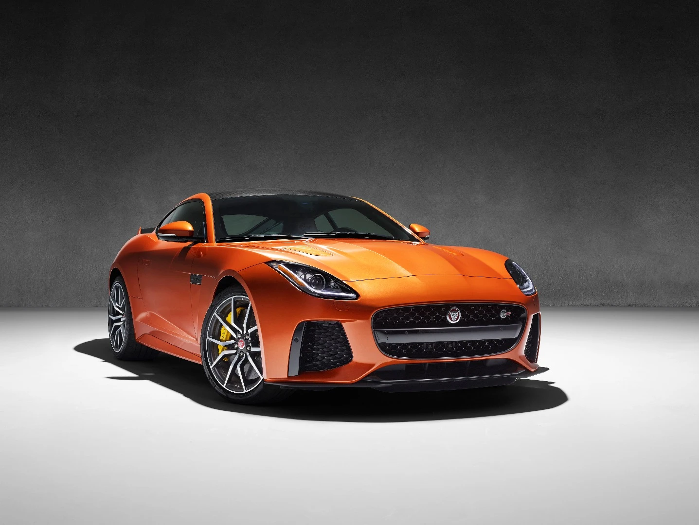 The Jaguar F-Type SVR has the distinct Jaguar grille