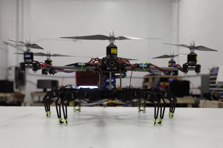 The hexapod hexacopter hybrid created by a team at Mad Labs Industries