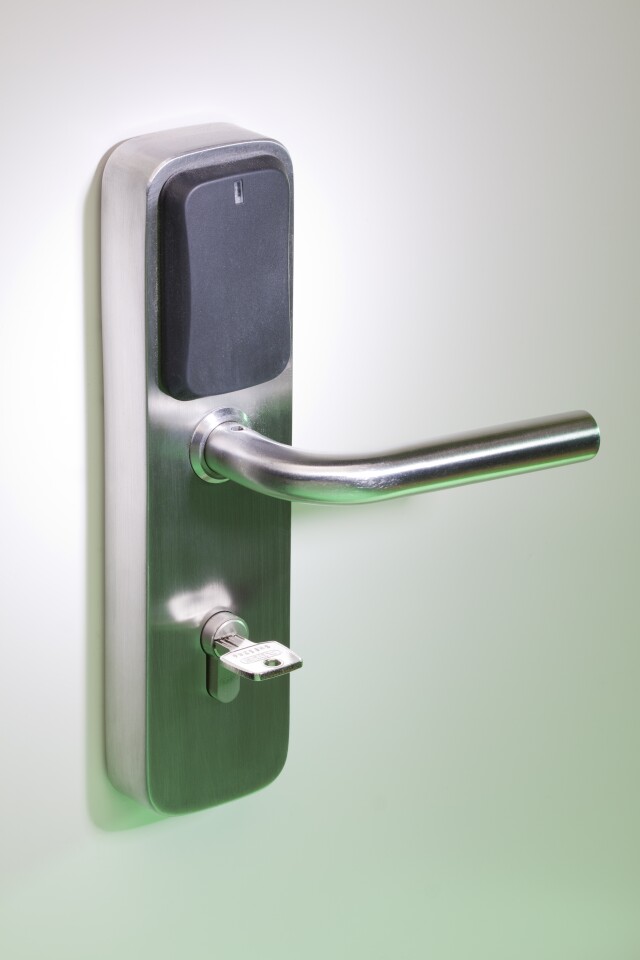 In emergency situations where a room simply has to be accessed immediately, a physical key can still be used in the provided receptacle