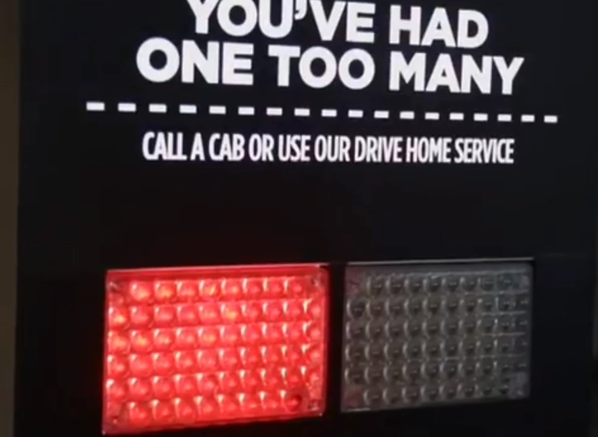 Warning readout at the valet station