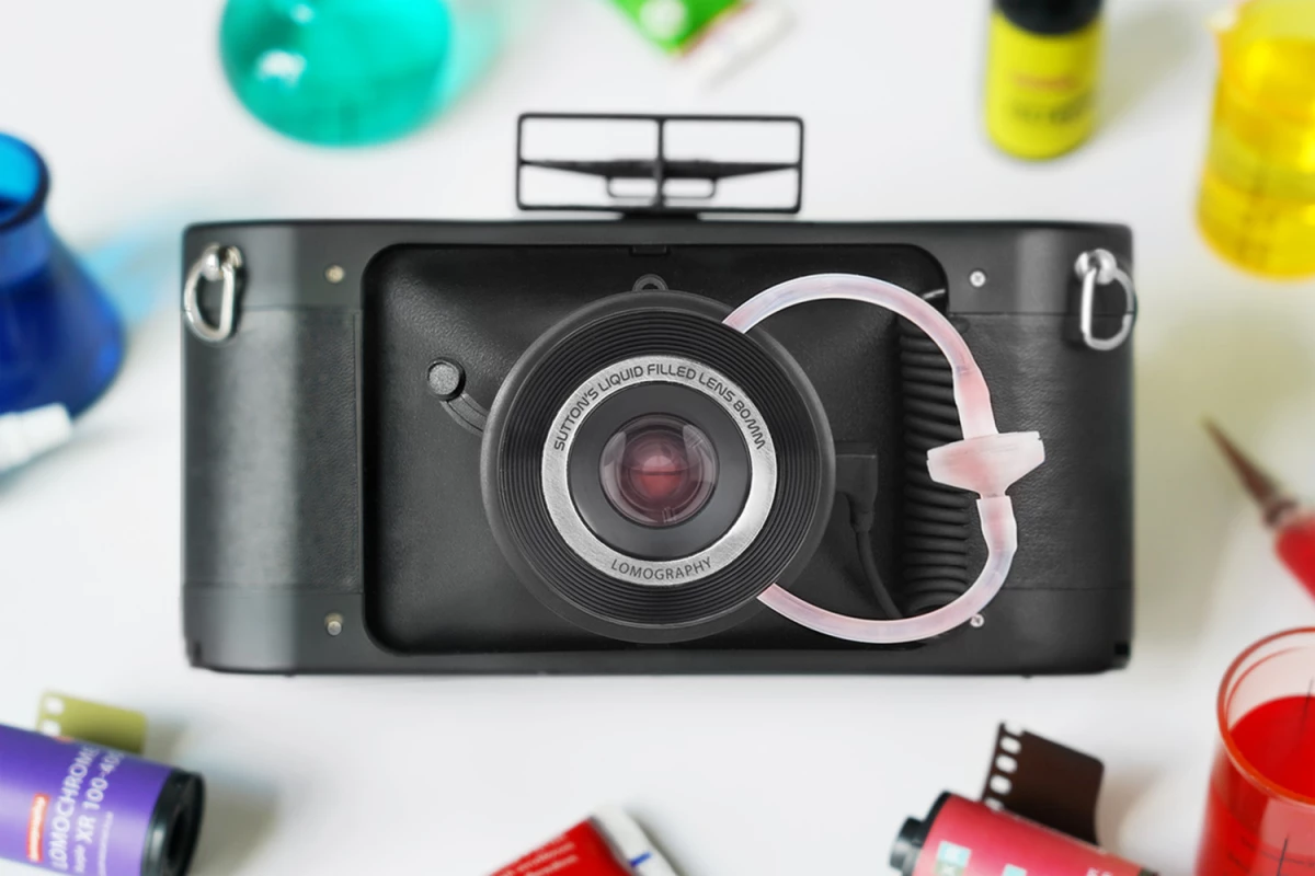 It's billed as being "the world’s first 35-mm format panoramic camera with a liquid-filled lens"