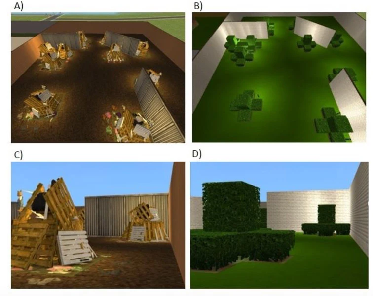 To induce feelings of déjà vu, the team built virtual spaces that were spatially identical but thematically very different