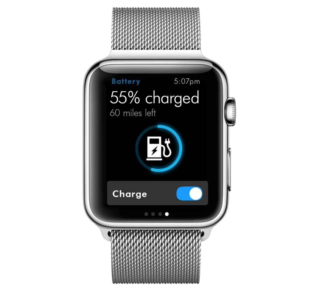 VW's app allows owners to check battery status