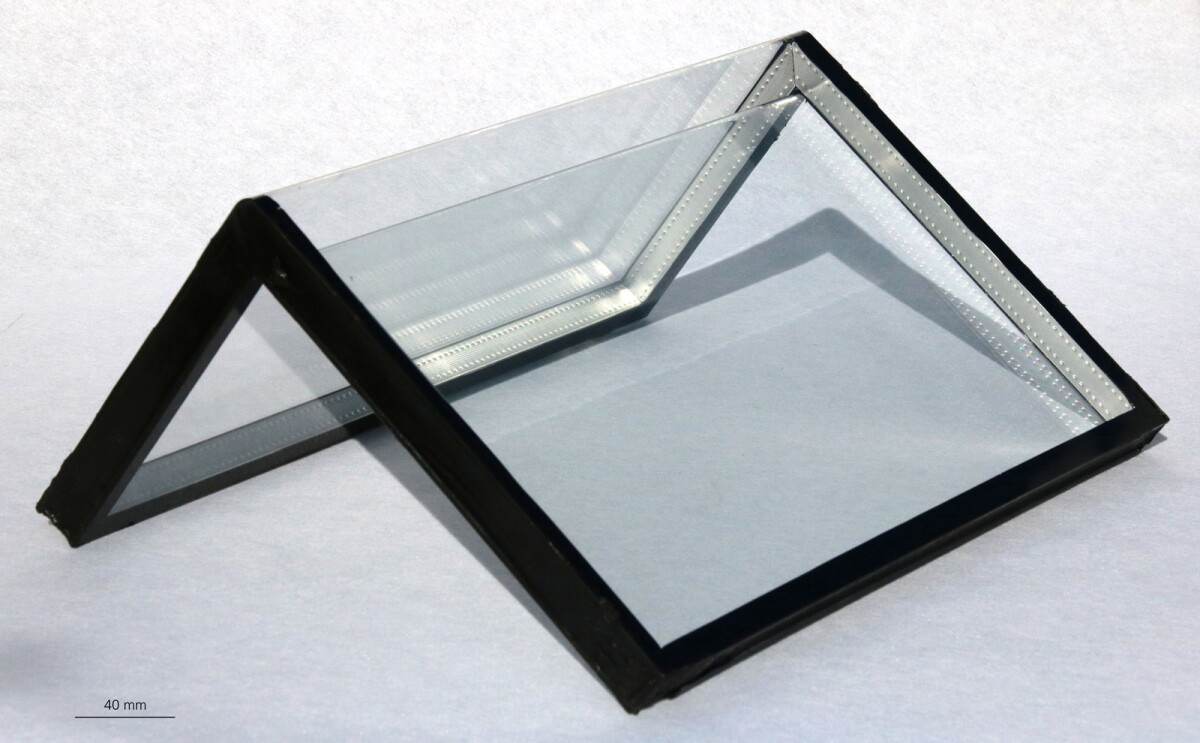 An insulating glass panel, created using the new process