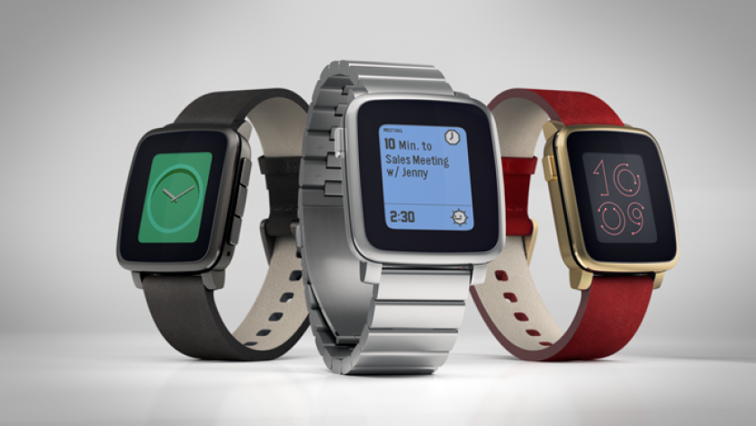Three colors of Pebble Time Steel