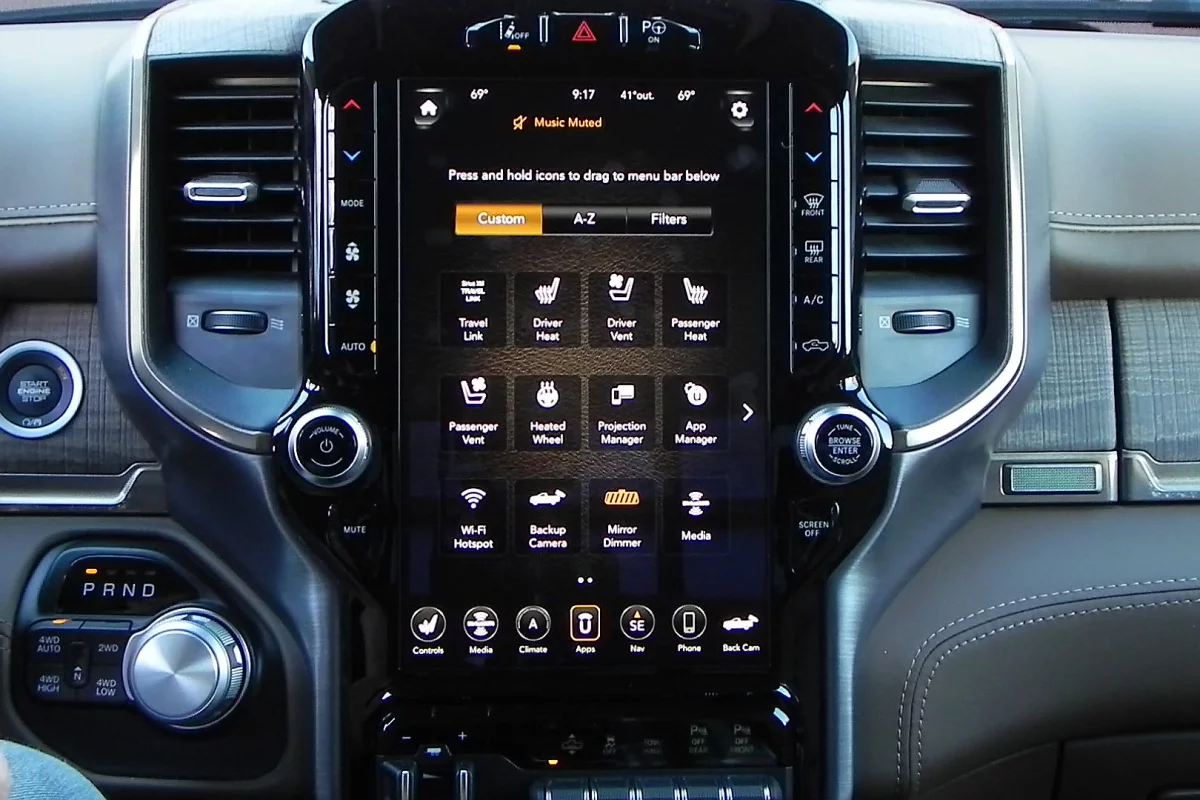 After a week in the 2019 Ram 1500 Laramie Longhorn model, we’ve become very familiar – and enamored – with the new Uconnect 4C Nav 12-inch infotainment system