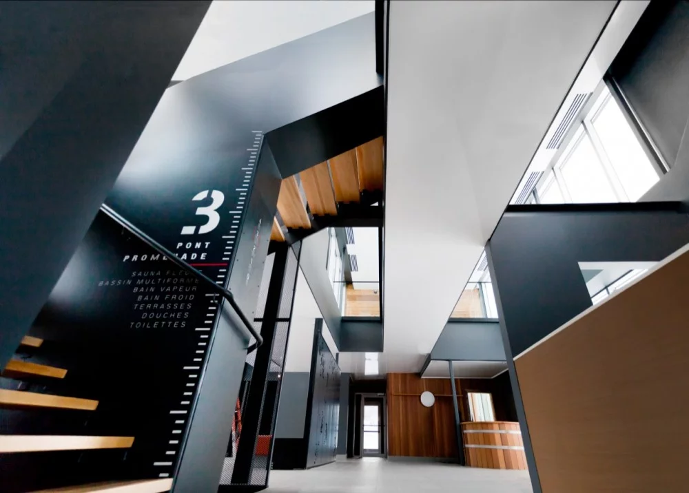 Sid Lee Architecture is the design firm behind the transformation of this 1950's steam ferry into a contemporary floating day spa.