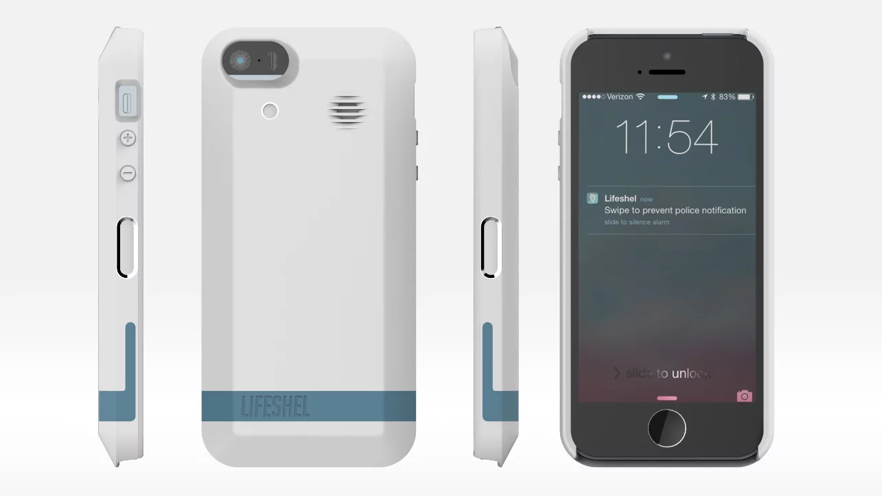 The accessory works together with the Lifeshel app